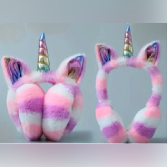 Ear Muffs, Cute Unicorn Ear Muffs, New, Foldable - Picture 1 of 7